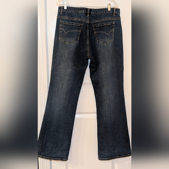 L.A. Blues Melrose Flared Leg / Bootcut Jeans Size 10M Y2K Dark Wash - Picture 2 of 5